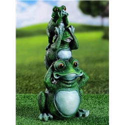 Садовая фигура из гипса «Лягушка пирамидка», 30×15×12 см