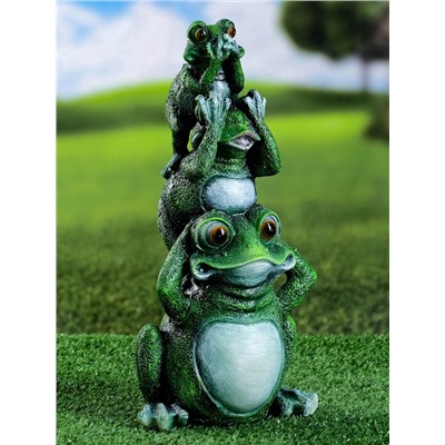 Садовая фигура из гипса «Лягушка пирамидка», 30×15×12 см