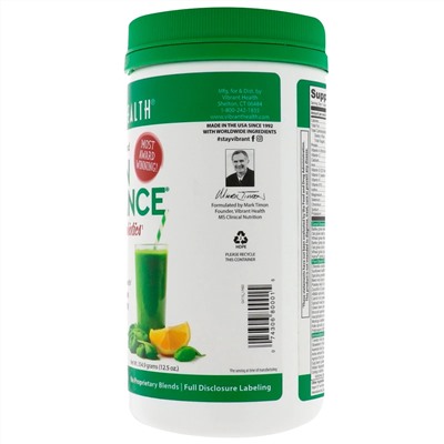 Vibrant Health, Green Vibrance +25 млрд пробиотиков, версия 16.0, 354 г (12,5 унции)