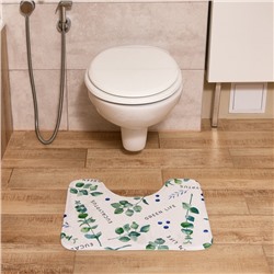 Коврик для ванной «Этель. Эвкалипт», 50×40 см, велюр