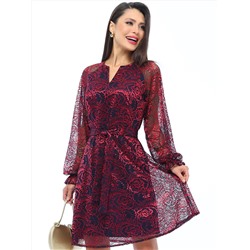 Платье из гипюра нарядное с поясом