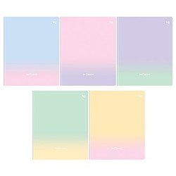 Тетрадь  80л клетка "Дыхание цвета" софт-тач ламинация 57660 BG