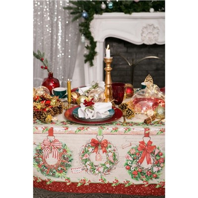 Скатерть новогодняя «Этель. Новогоднее настроение», 147×110 см,100% хлопок, саржа 190 г/м², с ГМВО