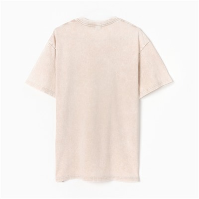 Футболка женская из вареного хлопка Mist Icon, размер 42-44, цвет молочный