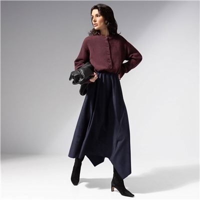 Юбка асимметричного кроя, Грация рассвета (синяя)