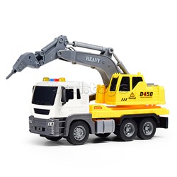 Машина "СтройМощь" 1:16 (свет, звук) в коробке (цвет желтый)