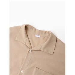 Комплект (рубашка и шорты) для девочки MINAKU, бежевый, рост 134 см