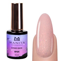 MANITA База для ногтей камуфлирующая с блестками №04 / Cosmo Base, 10 мл