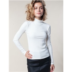 Водолазка из трикотажа в широкий рубчик