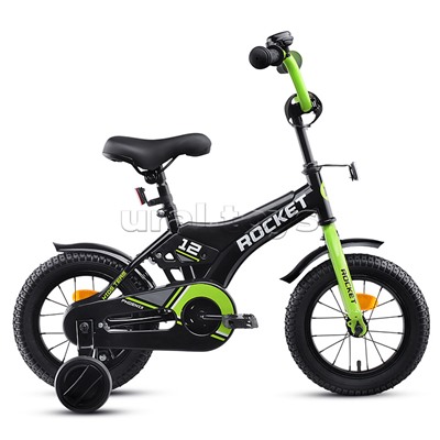 Велосипед 12" Rocket Phoenix, цвет черно/зеленый