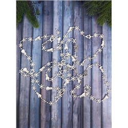 Бусы на ёлку «Снежинки», длина 2.7 м, d=2.3 см, МИКС