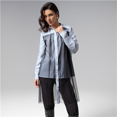 Рубашка из вискозы, Срочно на обложку (blue)