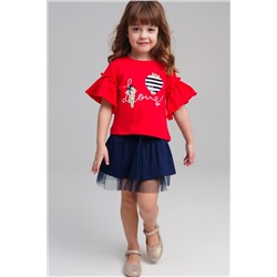 Фуфайка трикотажная для девочек (футболка) PLAYTODAY, 1122501