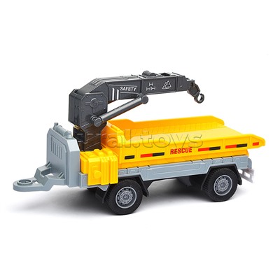 Машина "Погрузчик" с прицепом (свет, звук) в коробке