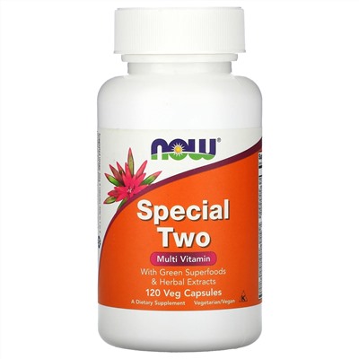Now Foods, Special Two, мультивитамины, 120 растительных капсул