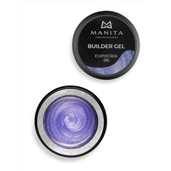 MANITA Гель моделирующий для ногтей с хлопьями юки / Builder Gel Euphoria №06, 15 мл 28105