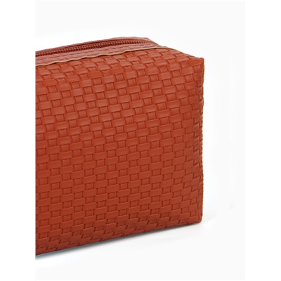 Косметичка универсальная, искусственная кожа, на молнии, коричневая