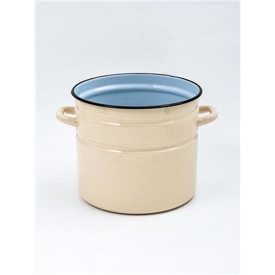 УЦЕНКА Кастрюля цилиндрическая, 10 л, без декора, без крышки, слоновая