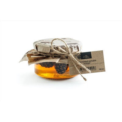 Сосновая шишка в Меду / 130 гр / стеклобанка / Сладкий аромат