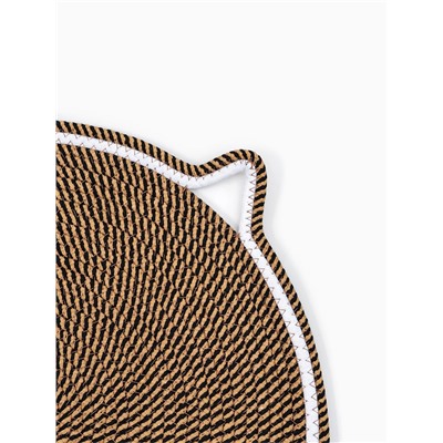 Когтеточка-коврик, 50 см, с хвостом, коричневая