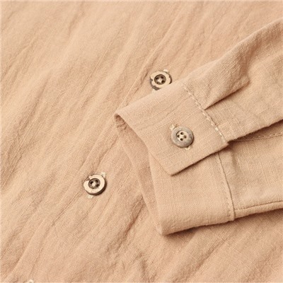 Боди-рубашка для мальчика MINAKU, бежевое, рост 62-68 см