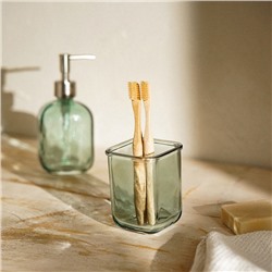 Стакан для зубных щеток SL Home, стекло, 8×8×10.4 см