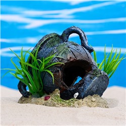 Декор для аквариума «Античная ваза», 10.5×7×10 см