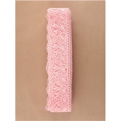 Кружево на сетке, 55 мм, 11±1 м, нежно-розовое