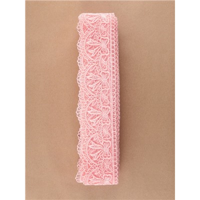 Кружево на сетке, 55 мм, 11±1 м, нежно-розовое