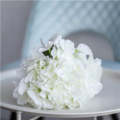 Цветок искусственный Гортензия 85 см d 25 см белая / A34 /уп 100/400/