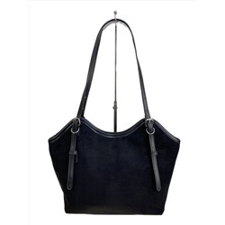 Женская сумка из искусственной замши, цвет черный