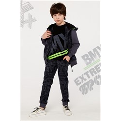 Брюки д/мал Juno SS21BJ639 Bike Riders серо-синий