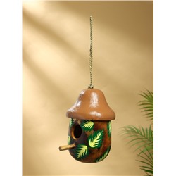 Подвесной декор «Скворечник-грибок», 22×15×15 см, дерево, коричневый