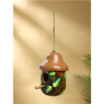 Подвесной декор «Скворечник-грибок», 22×15×15 см, дерево, коричневый