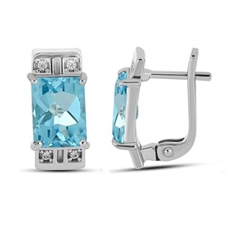 Серьги из серебра топаз, Эстель2