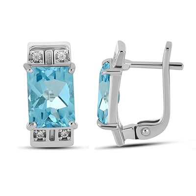 Серьги из серебра топаз, Эстель2