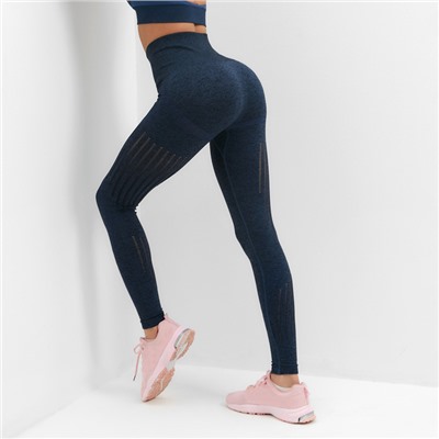 Легинсы спортивные женские MINAKU: SPORTLY, синие, размер 40-42