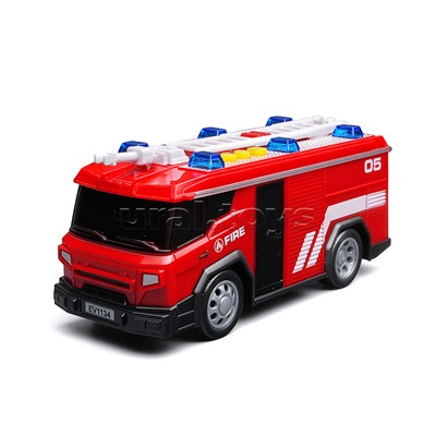 Машина "Пожарная служба" 1:32 (свет. Звук) в коробке