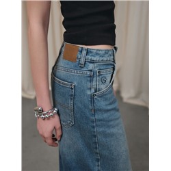 Актуальная коллекция CONTE CON-805 Джинсы wide leg из eco-friendly денима с эффектом потёртостей