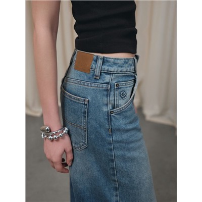 Актуальная коллекция CONTE CON-805 Джинсы wide leg из eco-friendly денима с эффектом потёртостей