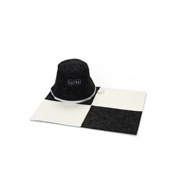 Набор для бани и сауны «Сауна» в пакете, 2 предмета: шапка, коврик