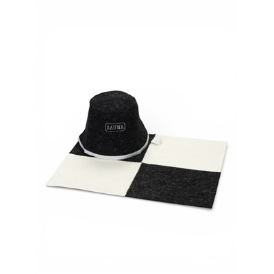 Набор для бани и сауны «Сауна» в пакете, 2 предмета: шапка, коврик