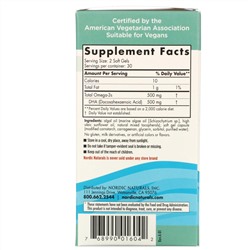 Nordic Naturals, ДГК из водорослей, 60 мягких таблеток