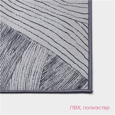 Коврики для ванной и туалета Доляна «Тига», 2 шт., 50×80 см, 50×40 см, форма МИКС
