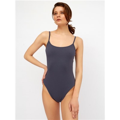 Боди женское MINAKU: Basic line графит, размер 46