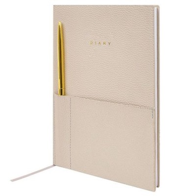 Ежедневник недатированный А5 160 стр. "ELEGANCE STYLISH COLLECTION" бежевый кожзам, карман + ручка, ляссе LXDRA5-WP1 LOREX
