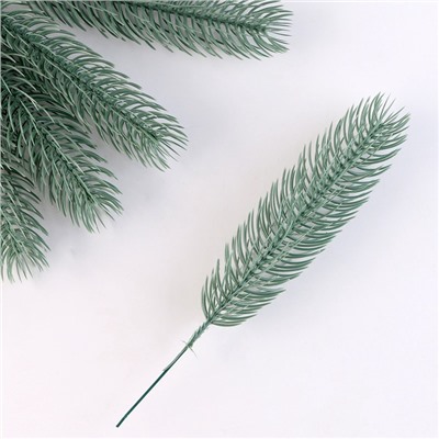 Ветка еловая голубая, 21×4 см, набор 10 шт.