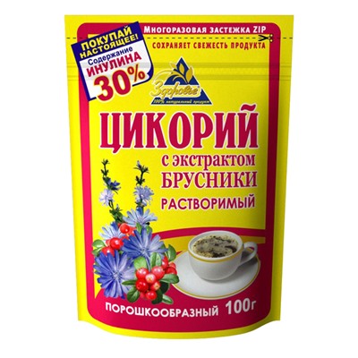 Здоровье. Цикорий Брусника 100 гр. мягкая упаковка