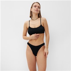 Купальник раздельный фактурный женский MINAKU, размер 48, чёрный