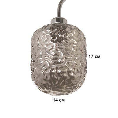 Бра BayerLux «Нью-Йорк», 1×15 Вт, Е27, хром, 24×14×30×100 см